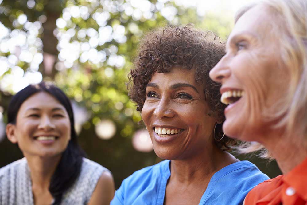 HGH Dosage for Anti-Aging Happy Black and White Women