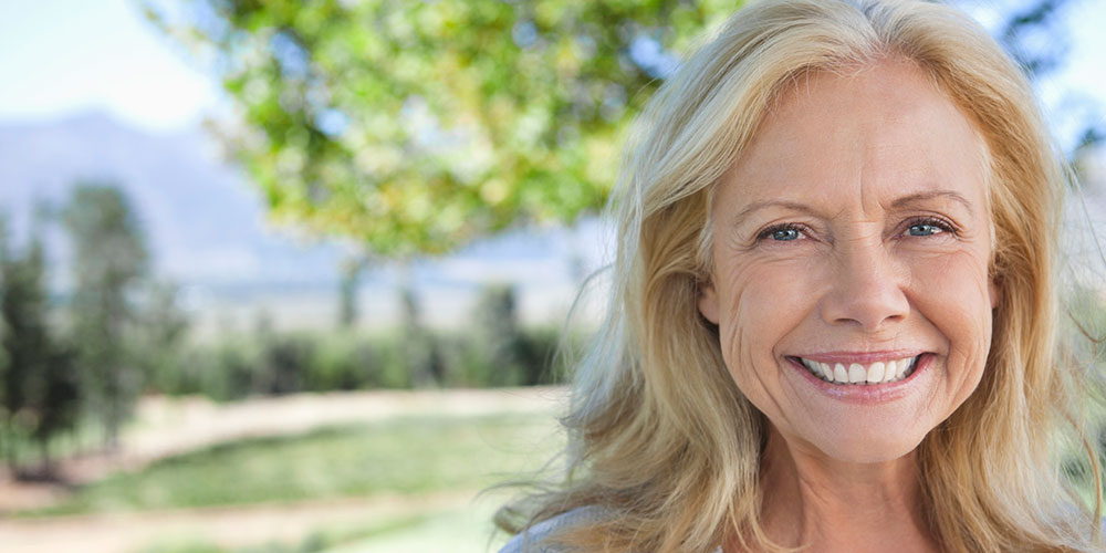 HGH Skin Tightening Old Woman Smiling